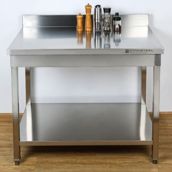 Table Inox avec Dosseret et Etagère - 600 x 600 mm – Image 51