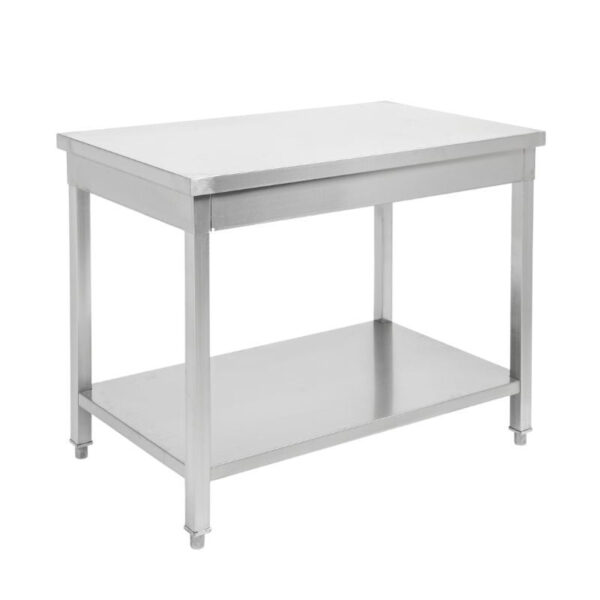 Table Inox Centrale avec Etagère - 1000 x 600 mm – Image 40
