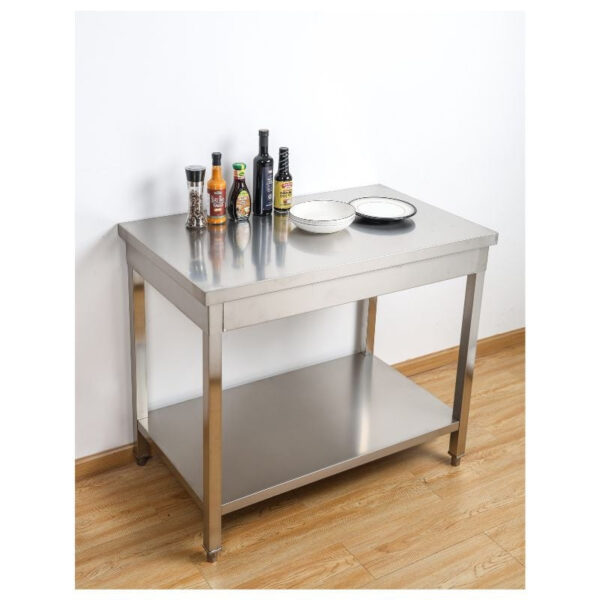 Table Inox Centrale avec Etagère - 1000 x 700 mm – Image 35