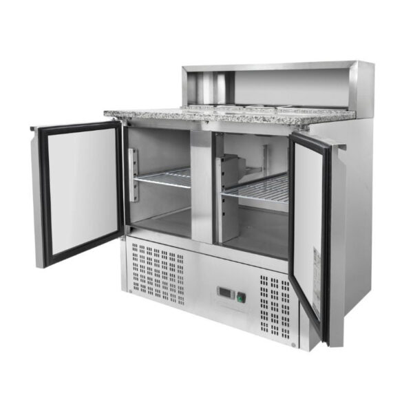 Meuble à Pizza Réfrigéré - 2 Portes - 5 Bacs GN 1/6 – Image 4