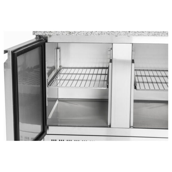 Meuble à Pizza Réfrigéré - 2 Portes - 5 Bacs GN 1/6 – Image 12