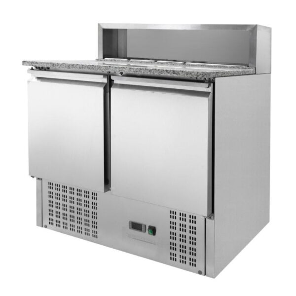 Meuble à Pizza Réfrigéré - 2 Portes - 5 Bacs GN 1/6 – Image 6
