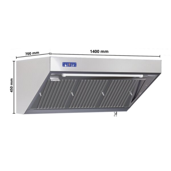 Hotte Snack Complète 700 - Longueur 1400 - Avec Moteur, Led et Variateur – Image 14