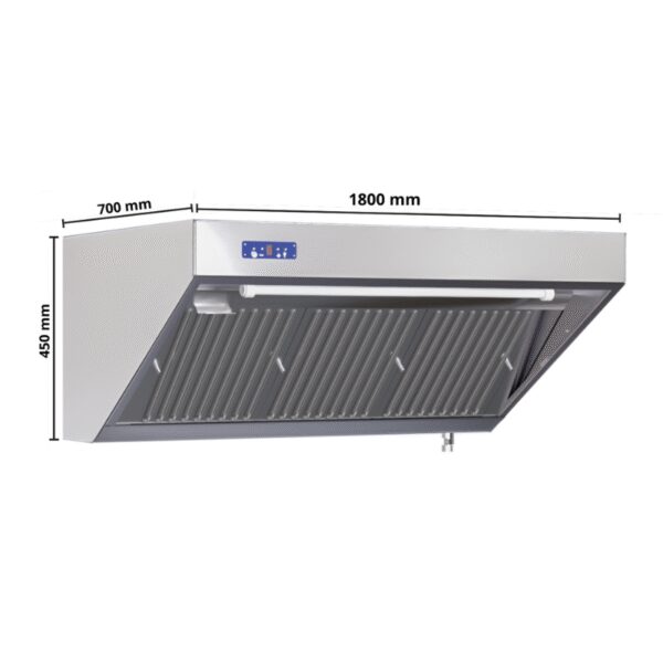 Hotte Snack Complète 700 - Longueur 1800 - Avec Moteur, Led et Variateur – Image 14