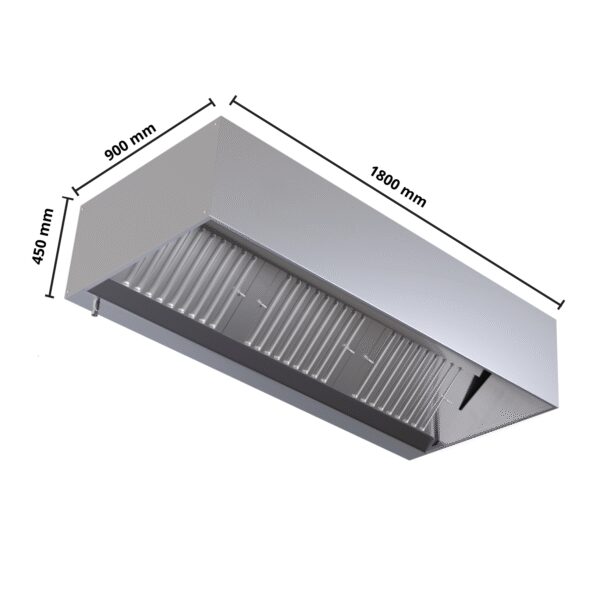 Hotte Cubique 900 avec Led et Sans Moteur - Longueur 1800 – Image 10