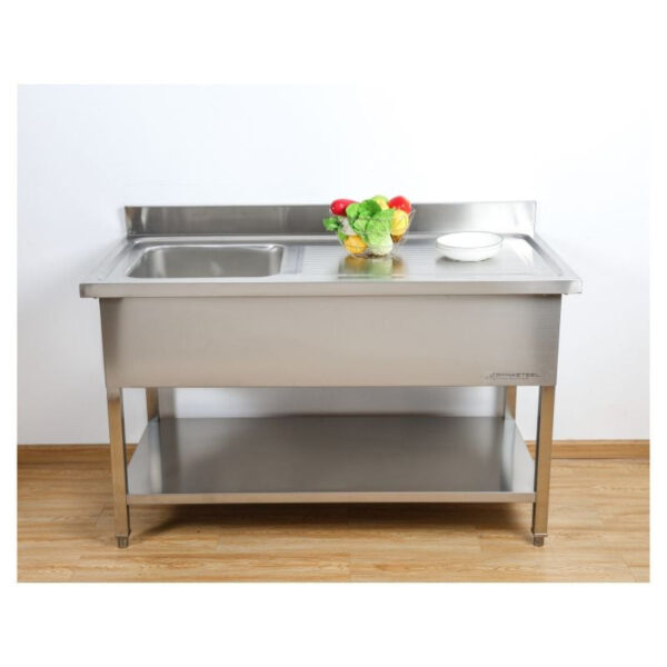 Plonge 1 Bac avec Dosseret et Etagère - 1000 x 700 mm – Image 22