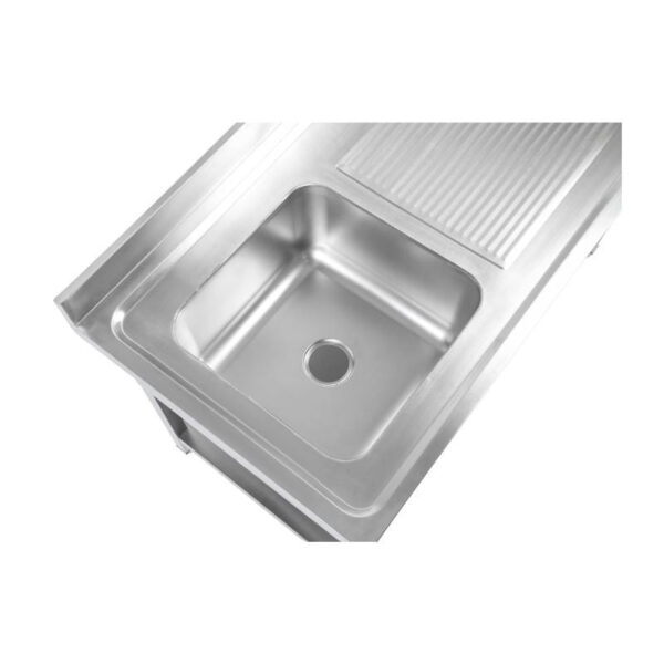 Plonge 1 Bac avec Dosseret et Etagère - 1000 x 700 mm – Image 24