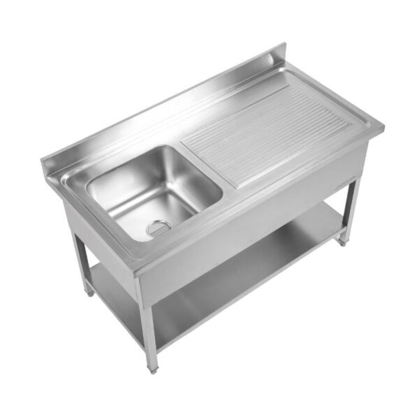 Plonge 1 Bac avec Dosseret et Etagère - 1000 x 700 mm – Image 26
