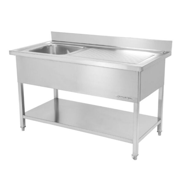 Plonge 1 Bac avec Dosseret et Etagère - 1400 x 700 mm – Image 15