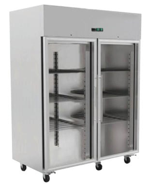 Armoire Réfrigérée Positive 2 Portes Vitrées GN 2/1 1400 L