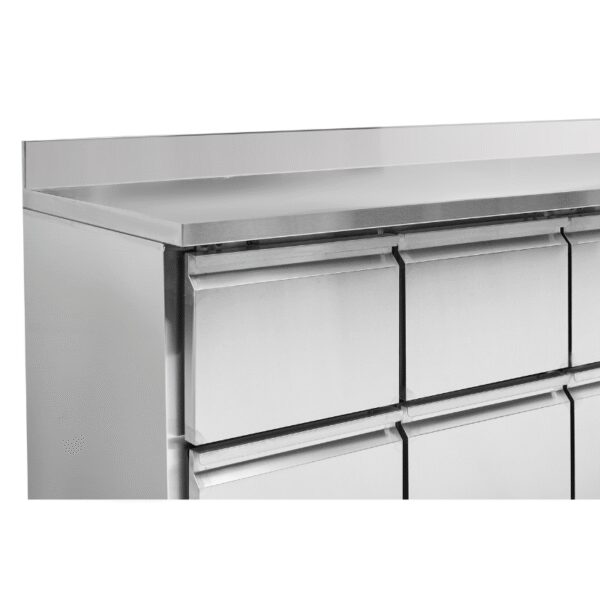 Table Réfrigérée Positive avec Dosseret - 1 Porte et 6 Tiroirs – Image 4