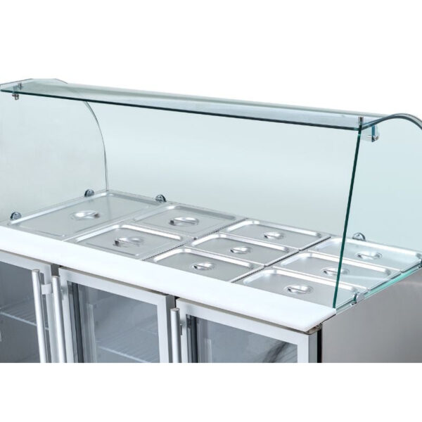 Saladette Réfrigérée 4 GN 1/1 - 3 Portes Vitrées – Image 2