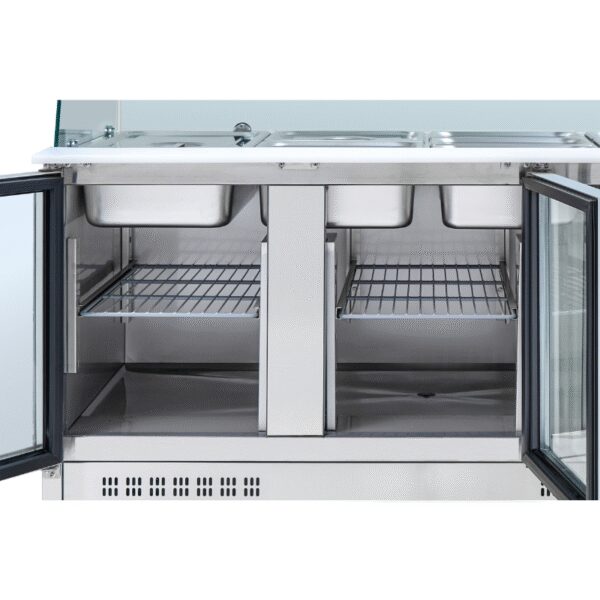Saladette Réfrigérée 4 GN 1/1 - 3 Portes Vitrées – Image 8