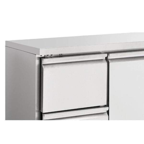 Table Réfrigérée Positive - 3 Portes et 2 Tiroirs – Image 6