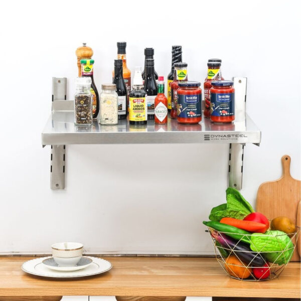 Etagère Murale en Inox sur Crémaillères - L 600 x P 400 mm – Image 14