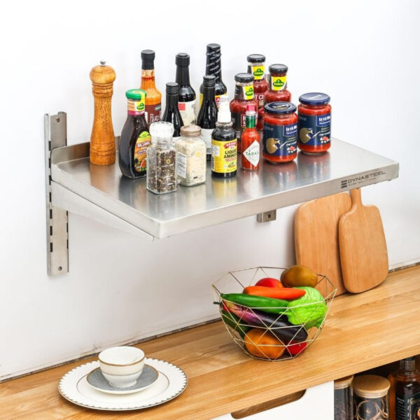Etagère Murale en Inox sur Crémaillères - L 600 x P 400 mm – Image 15