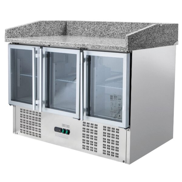 Meuble à Pizza Réfrigéré Compact 600x400 - 3 Portes Vitrées – Image 8
