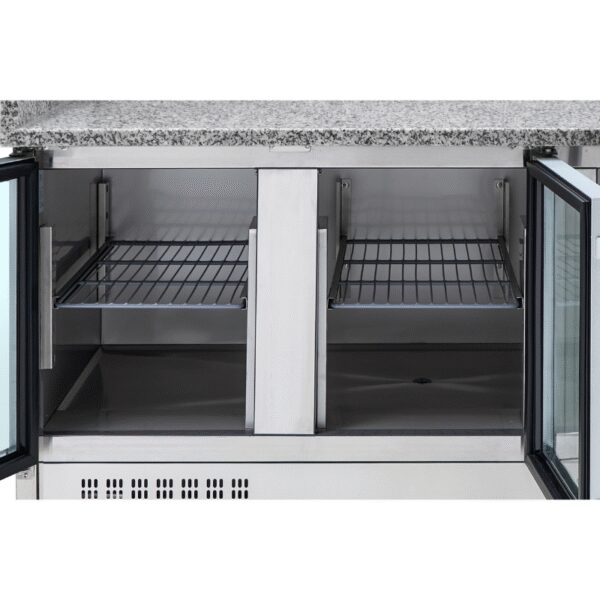 Meuble à Pizza Réfrigéré Compact 600x400 - 3 Portes Vitrées – Image 9
