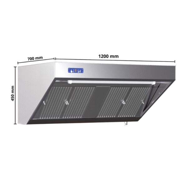 Hotte Snack Complète 700 - Longueur 1200 - Avec Moteur, Led et Variateur – Image 24