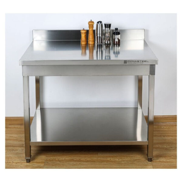 Table Inox avec Dosseret et Etagère - 1000 x 600 mm – Image 19