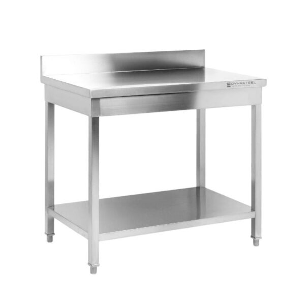 Table Inox avec Dosseret et Etagère - 1000 x 700 mm – Image 25
