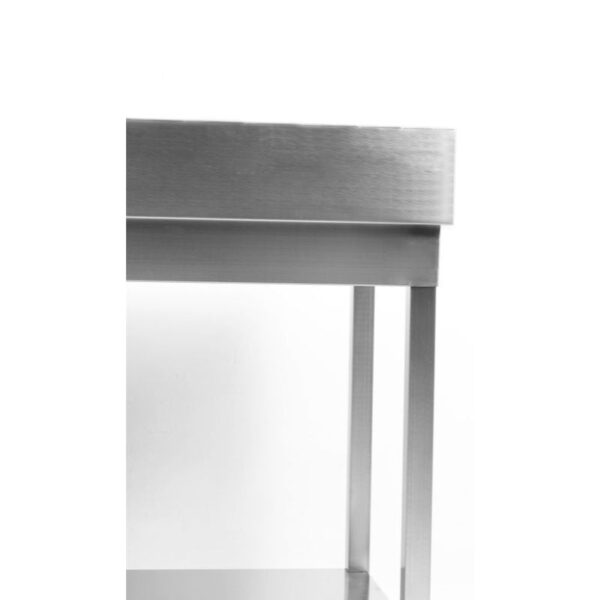 Table Inox avec Dosseret et Etagère - 1000 x 700 mm – Image 9