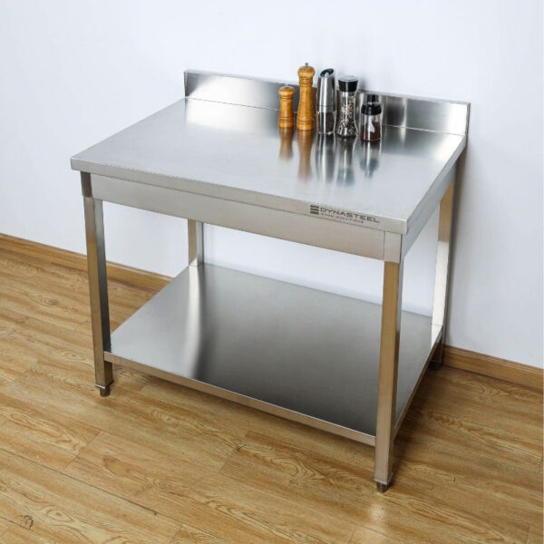 Table Inox avec Dosseret et Etagère - 1000 x 700 mm – Image 21