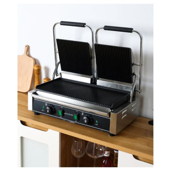 Grill Panini Double à Plaques Rainurées – Image 8