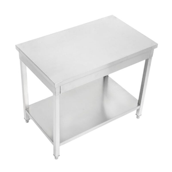 Table Inox Centrale avec Etagère - 1000 x 600 mm – Image 4