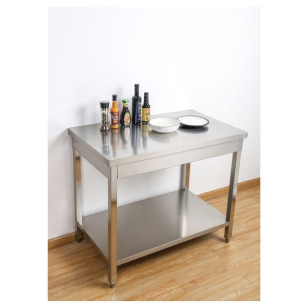 Table Inox Centrale avec Etagère - 1000 x 600 mm – Image 29