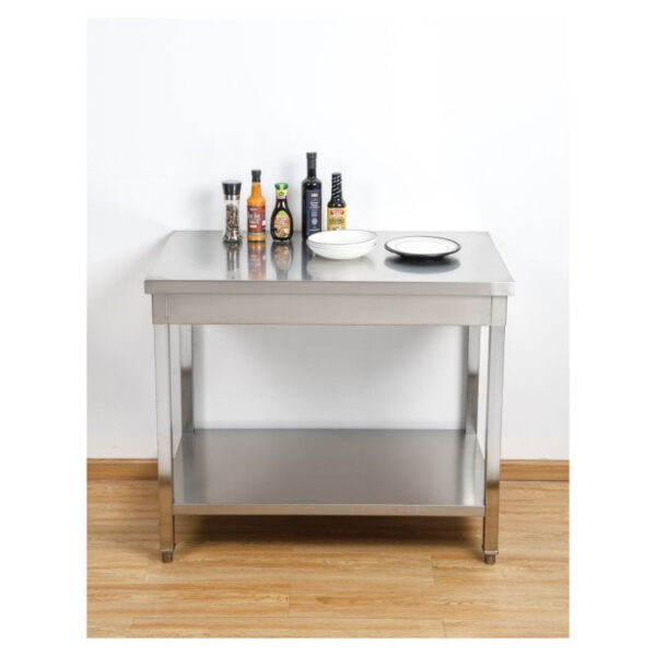 Table Inox Centrale avec Etagère - 1000 x 700 mm – Image 18
