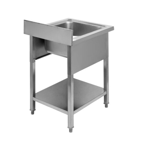 Plonge 1 Bac avec Dosseret et Etagère - 600 x 600 mm – Image 6