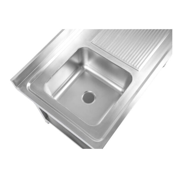 Plonge 1 Bac avec Dosseret et Etagère - 1200 x 600 mm – Image 25