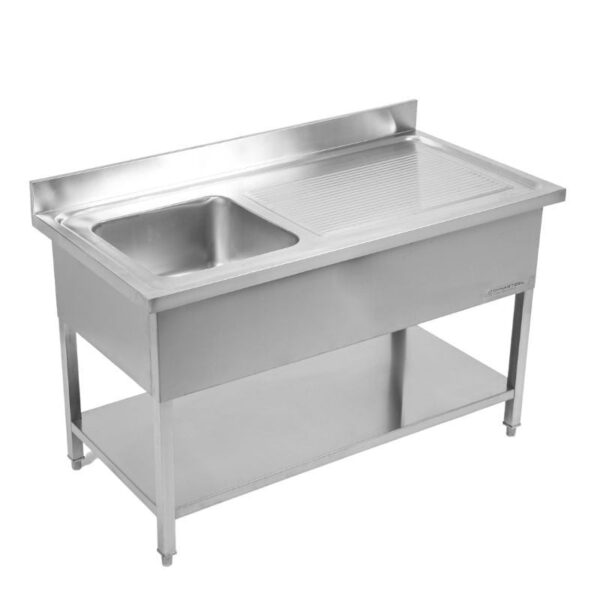 Plonge 1 Bac avec Dosseret et Etagère - 1200 x 600 mm – Image 16