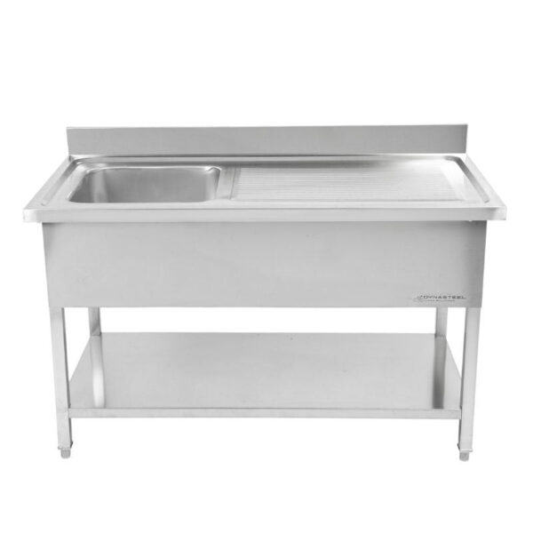 Plonge 1 Bac avec Dosseret et Etagère - 1200 x 600 mm – Image 30