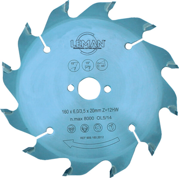 LAME CARBURE A RAINER EN V90° D160X6,0/3,5X20 Z12