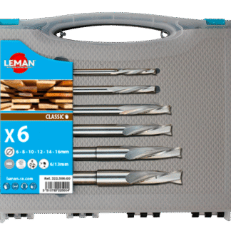 COFFRET 6 MECHES A MORTAISER COUPE HELICO GAUCHE Acier