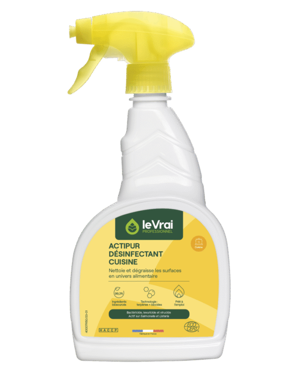 Le vrai professionnel actipur désinfectant cuisine prêt à l’emploi désinfectant cuisine labellisé 750ml - LE VRAI PROFESSIONNEL - Dégraissants – Image 2