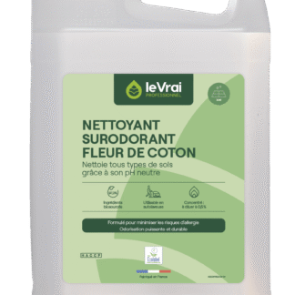 Le vrai professionnel nettoyant surodorant fleur de coton détergent parfumant 5l - LE VRAI PROFESSIONNEL - Détergents sol