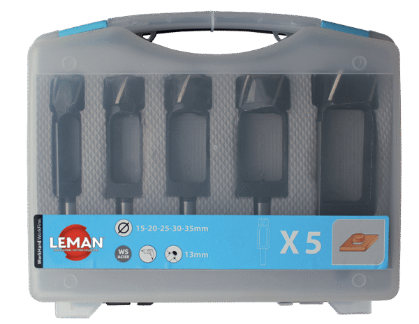 COFFRET 5 MECHES A BOUCHONNER Q13 D15/20/25/30/35 Acier – Image 2
