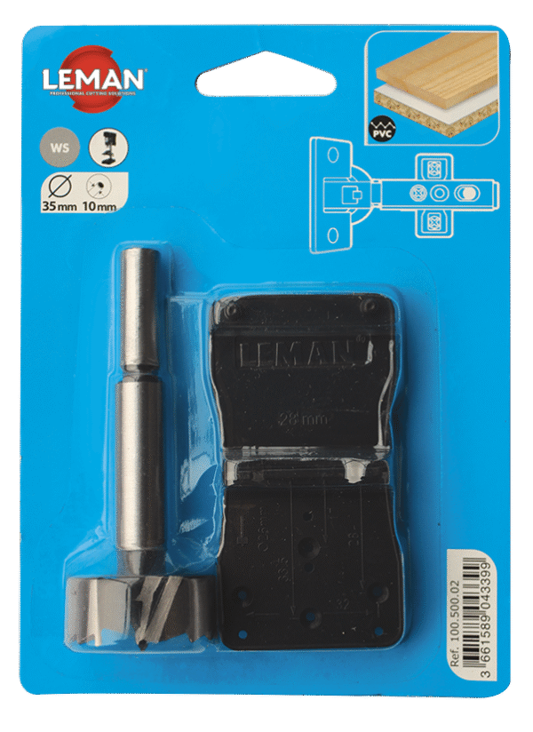 KIT FRAISE CHARNIERE INVISIBLE 35MM