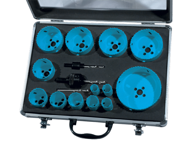 13 TREPANS BIM D16 A 102 + 2 MANDRINS + 3 FORETS COFFRET – Image 3