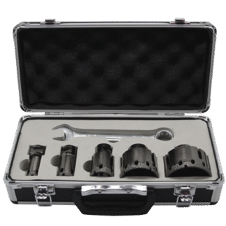 COFFRET 5 TREPANS DIAMANTES M14 GRES CERAME Ø20-27-35-55-68