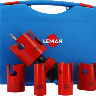 COFFRET DE 5 TREPANS D35-44-51-60-68 HM + PLUG