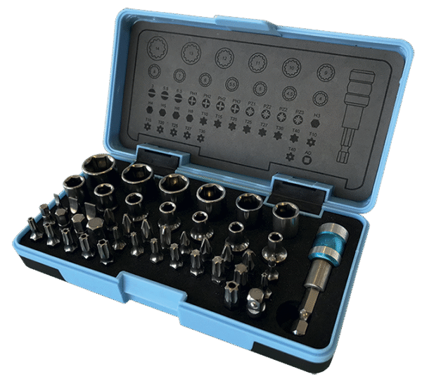 COFFRET DE DOUILLES 1/4" + EMBOUTS INOX 45 PIECES – Image 3
