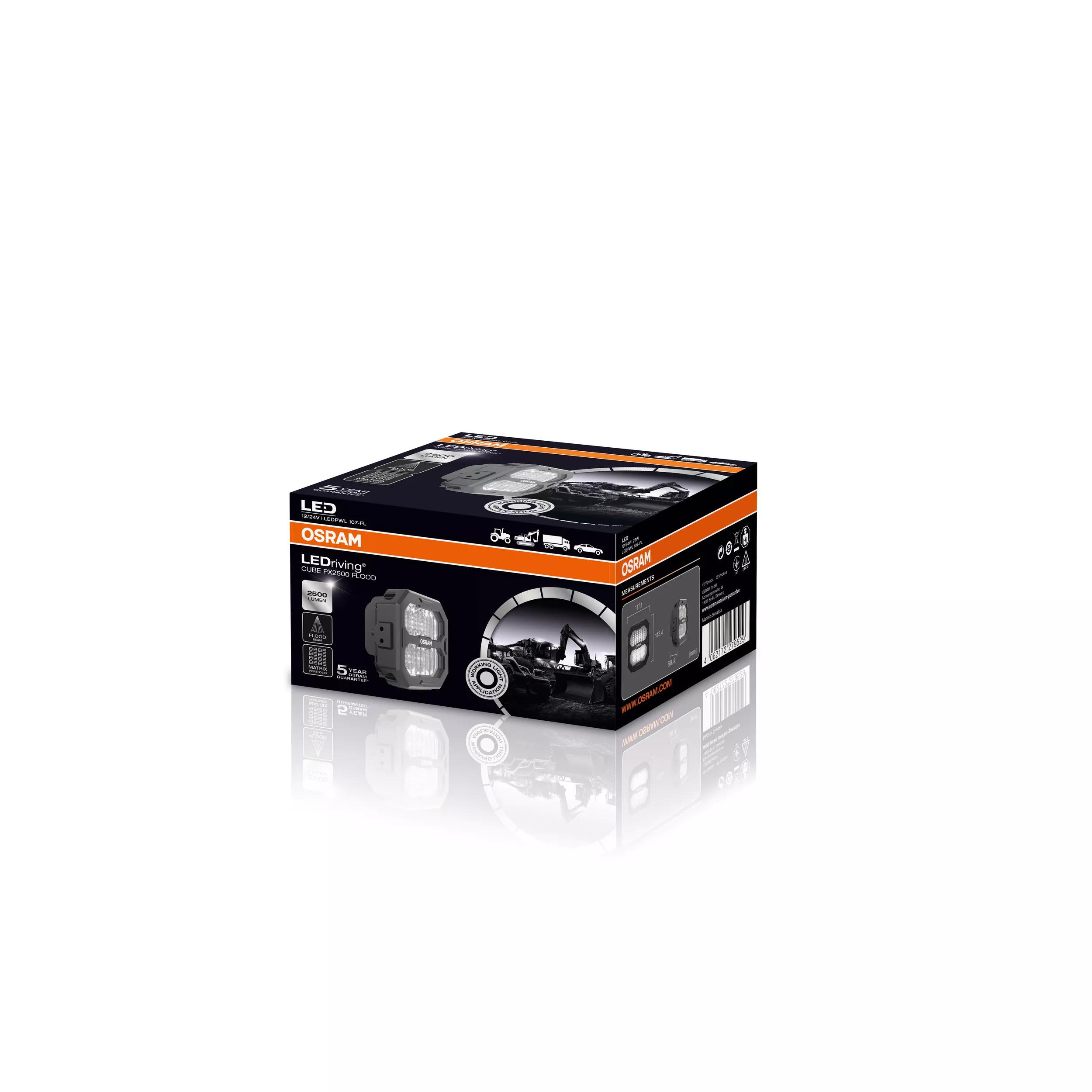 OSRAM Cube PX 2500 FLOOD, lampe de travail, 12/24 V, 6 000 K, boîte pliable (1 pièce) – Image 12