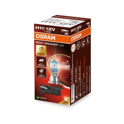 OSRAM NIGHT BREAKER 220, Lampe frontale halogène pour éclairage routier, 64211NB220, 13,2 V, boîte pliable (emballage écologique) (1 pièce) – Image 5
