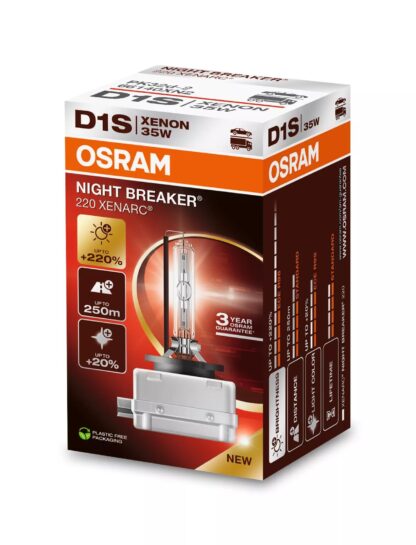 Lampe frontale HID OSRAM XENARC NIGHT BREAKER 220, D1S, 66140XN2, 85 V, 4 500 K, boîte pliable (1 pièce) – Image 5