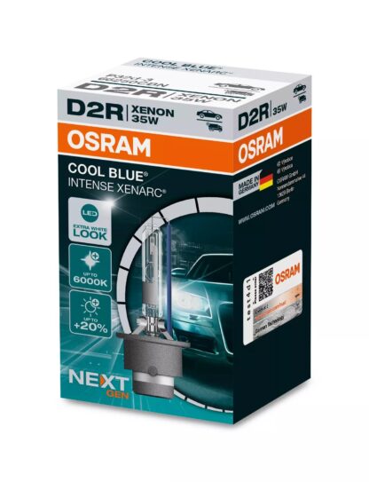 Lampe frontale OSRAM COOL BLUE® INTENSE (NEXT GEN), D2R HID, 66250CBN, 85 V, jusqu'à 6 200 K, boîte pliable (1 pièce) – Image 3