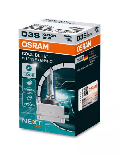 Lampe frontale OSRAM COOL BLUE® INTENSE (NEXT GEN), D3S HID, 42 V, jusqu'à 6 200 K, boîte pliable (1 pièce) – Image 3
